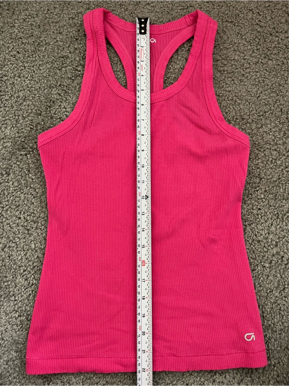 GapFit Pink Ribbed Racerback Tank - Picture 4 of 6